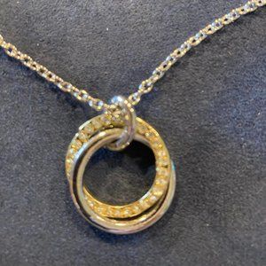 Double Ring Pendant Necklace